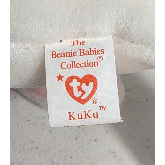 Rare Ty Beanie Baby KuKu Cockatoo Bird Plush Toy January 5 1997 Rare - Picture 7 of 8